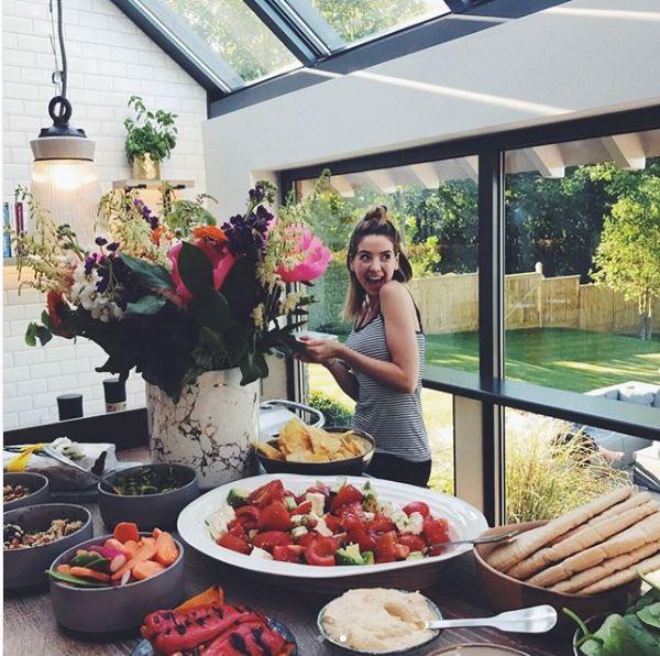  Her home is light and airy with French doors and ceiling window