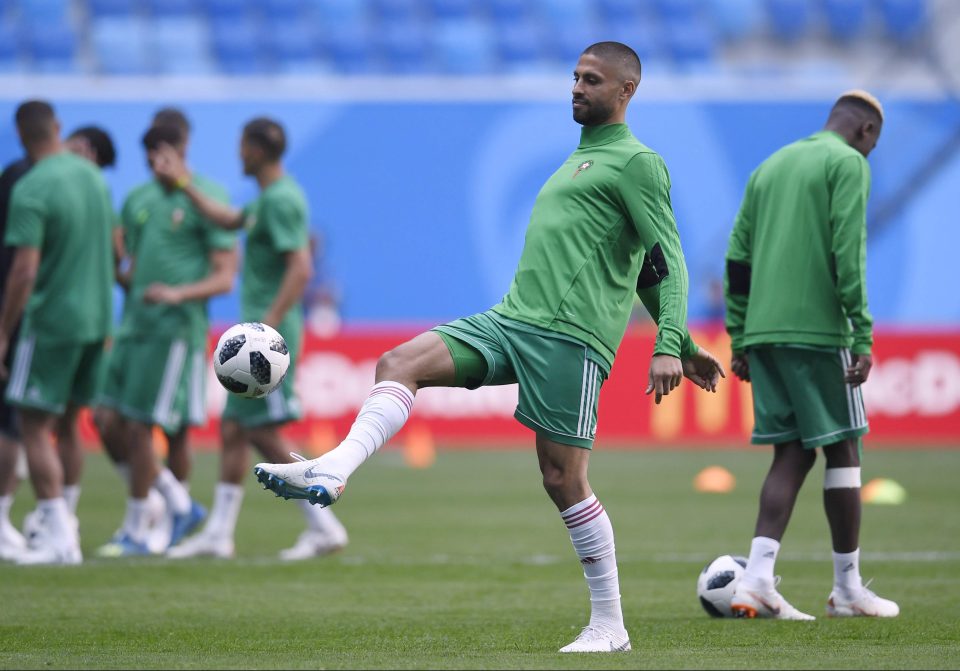  Morocco defender Manuel Da Costa gears up for Iran during training at the Saint Petersburg Stadium