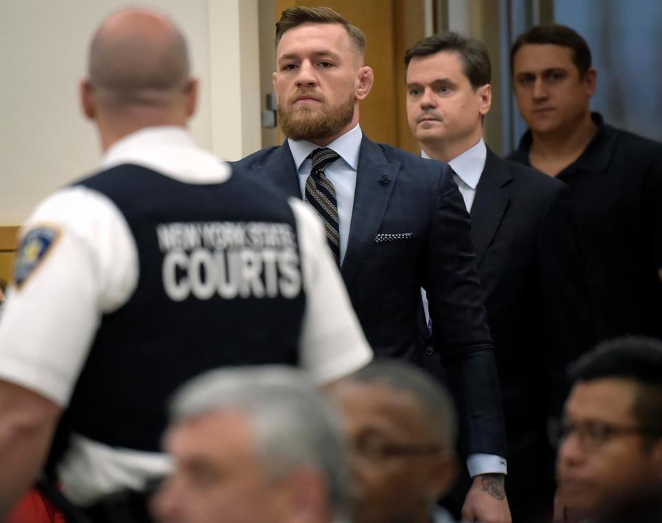 McGregor was only in the court room for a few minutes, reports claim