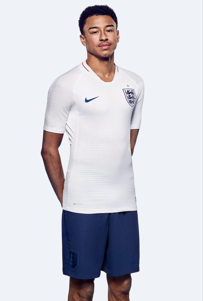  Jesse Lingard proudly poses in his England shirt after wowing fans on the pitch