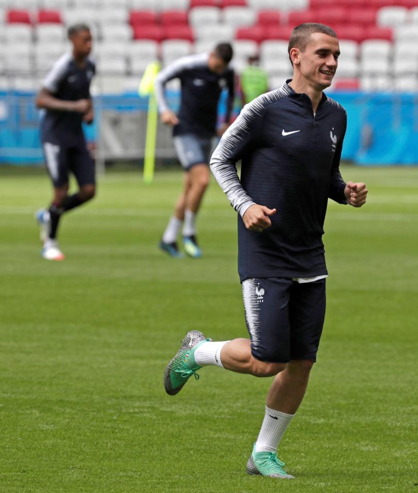  Atletico Madrid striker Antoine Griezmann will be looking to start against Australia in the Group C clash