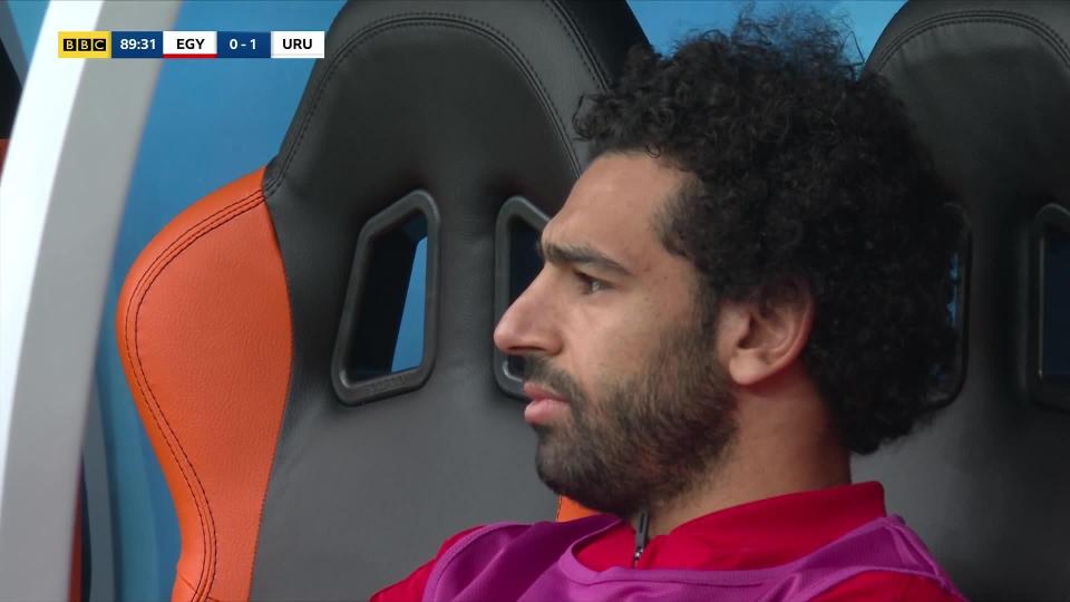  Mohamed Salah was left fighting back tears as he watched on from the bench