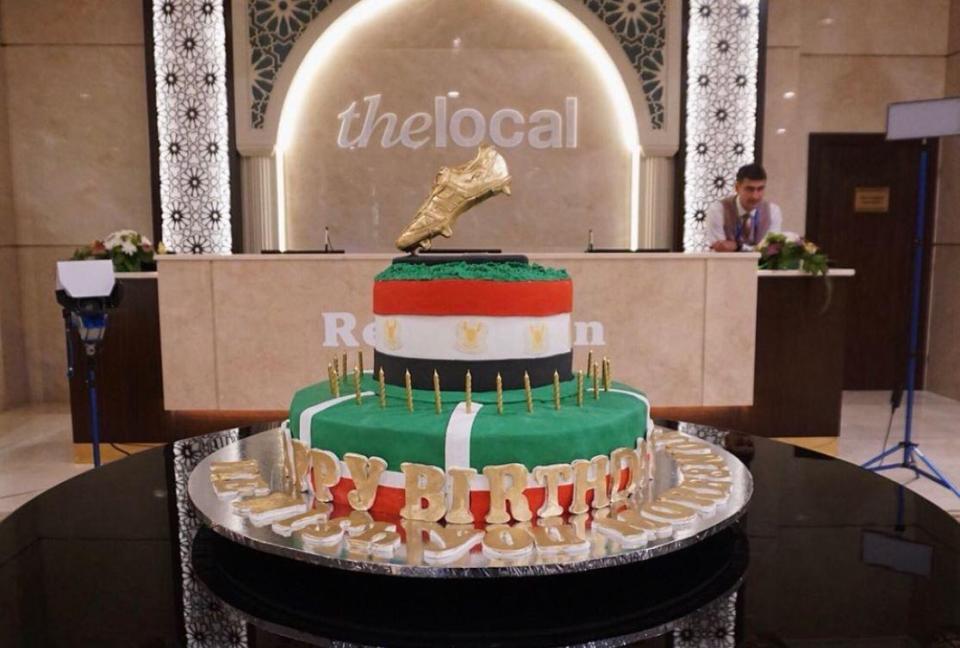  Egypt and Liverpool star Mo Salah better be hungry after landing a 100kg cake