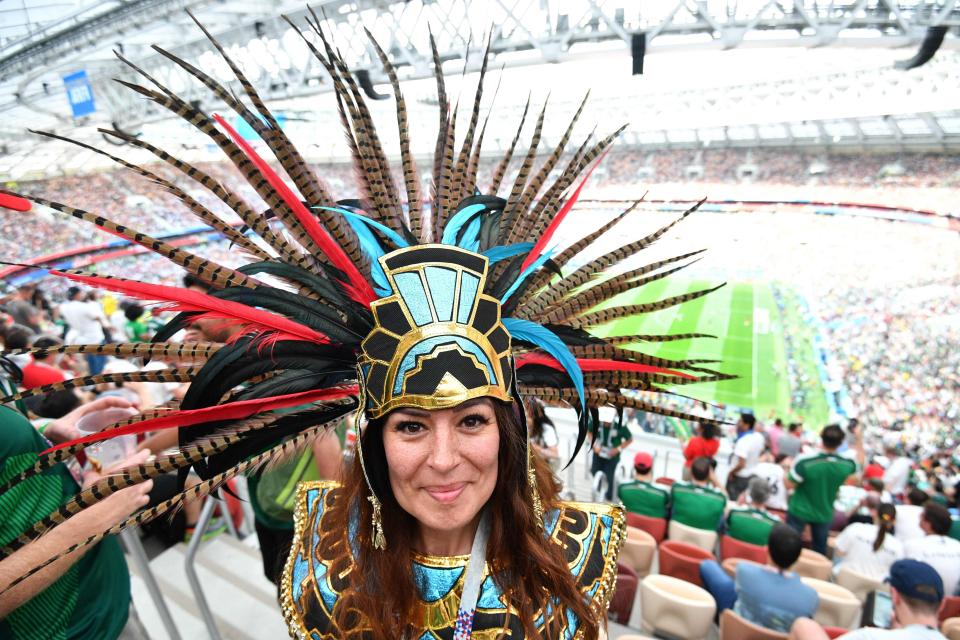  Fans in Russia were ready to watch their team take on world champions Germany in their first game