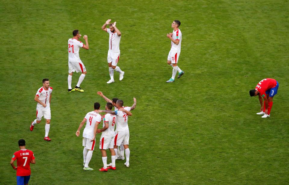  Costa Rica were beaten by Serbia in their opening match of the World Cup