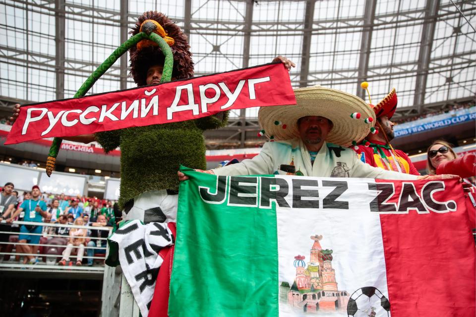  Mexico fans inside the Luzniki Stadium in Mexico