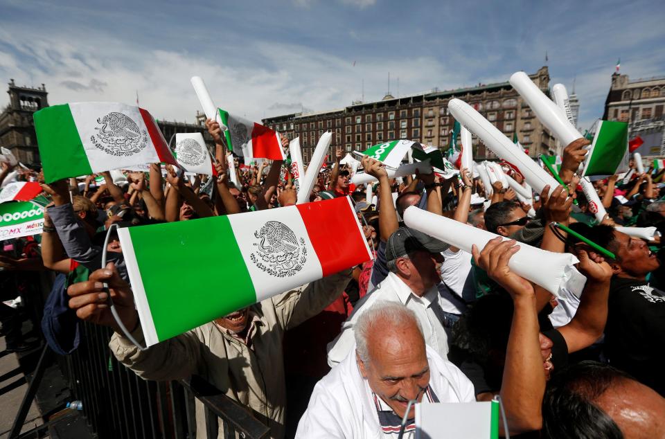  Supporters at Zocalo Square in Mexico City went crazy after Lozano's goal - two sensors in the city picked up on the tremors