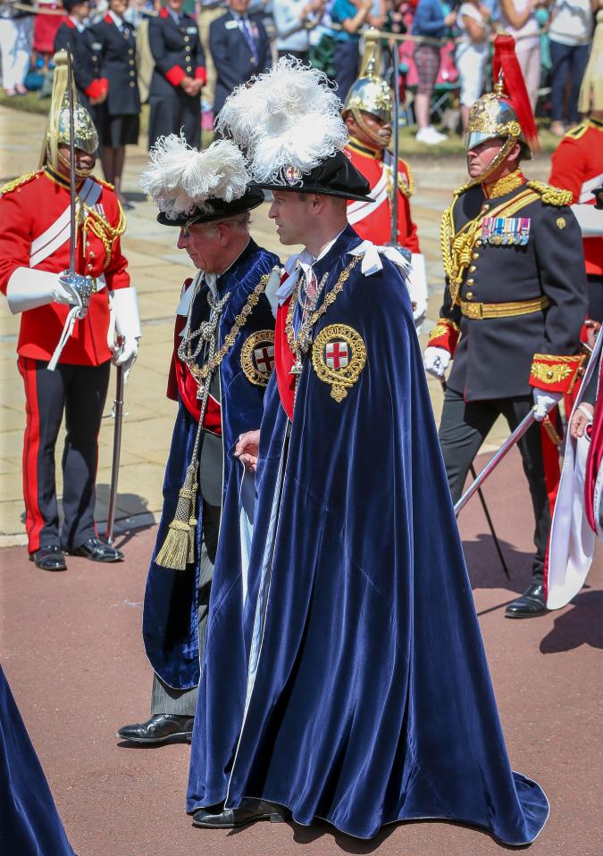  The Royal Family has donned the traditional velvet robes for today