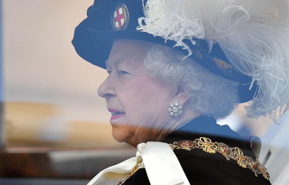  The Queen arrived at Windsor Castle for the annual event today