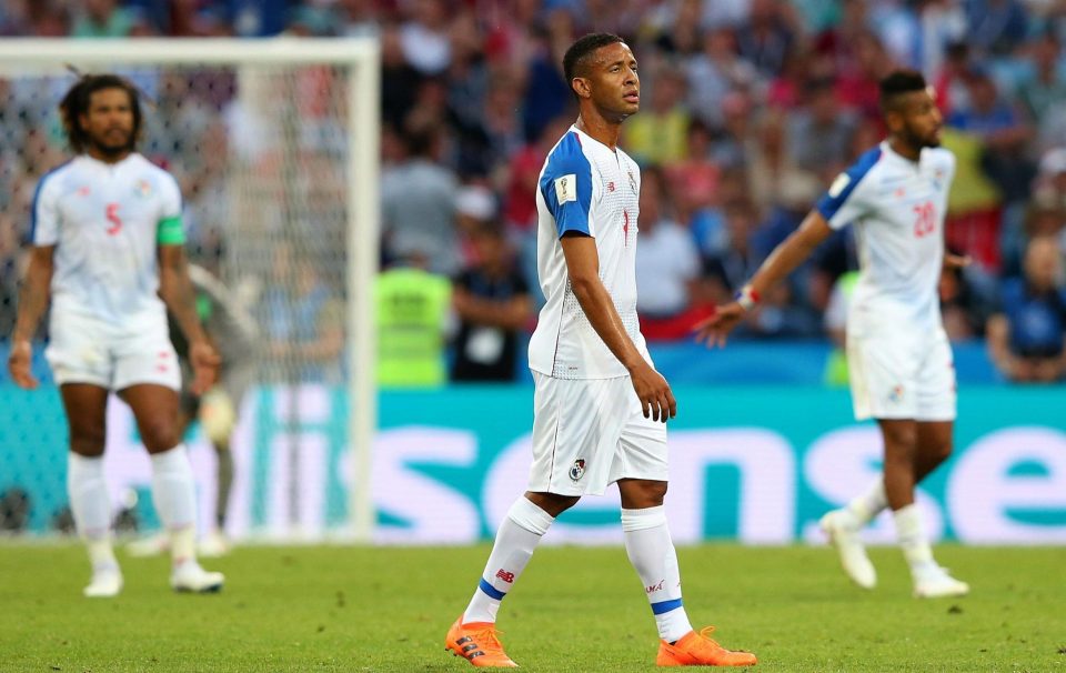  Panama players look dejected after starting their World Cup with a defeat