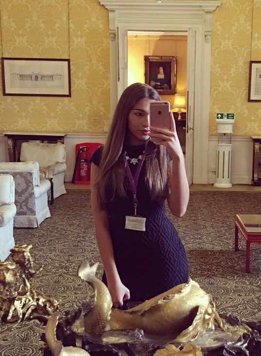  Love Island's Zara McDermott posted this selfie from Downing Street