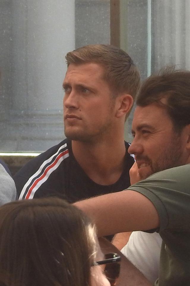  Dan Osborne looked focused as he watched England beat Tunisa 2-1 from a bar on the Vegas strip