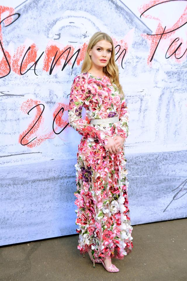  Kitty Spencer, also a model for Dolce & Gabbana like Lady Amelia, wore a floral applique gown