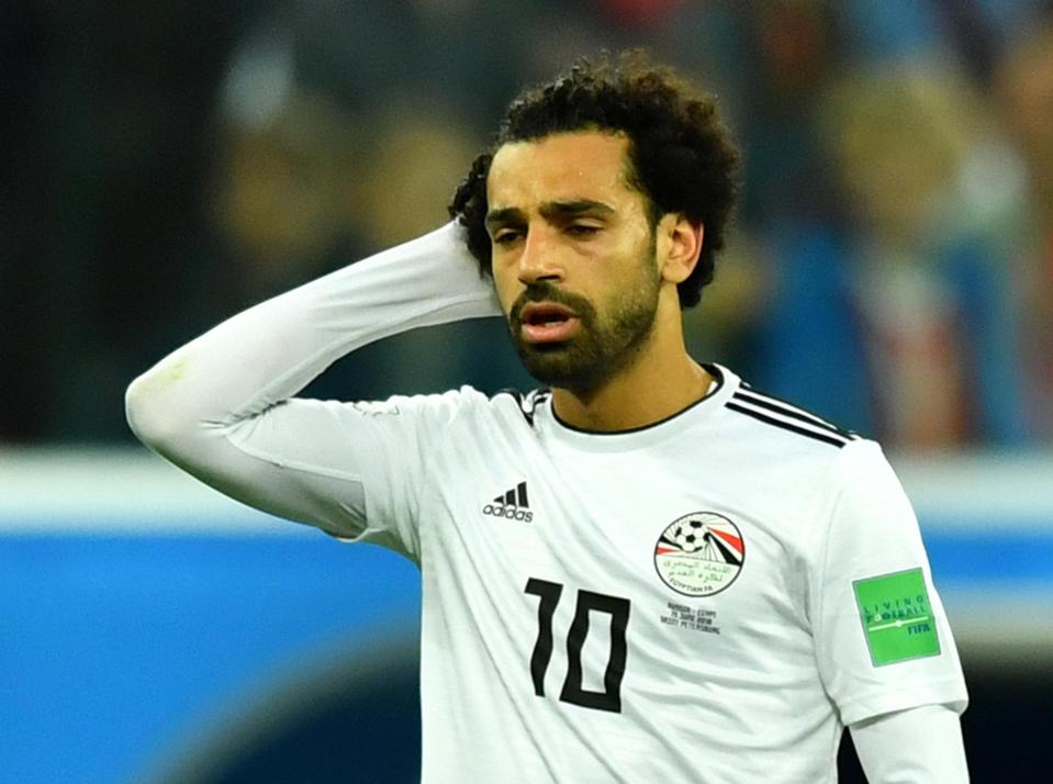  The Liverpool star cut a frustrated figure as Egypt crashed out