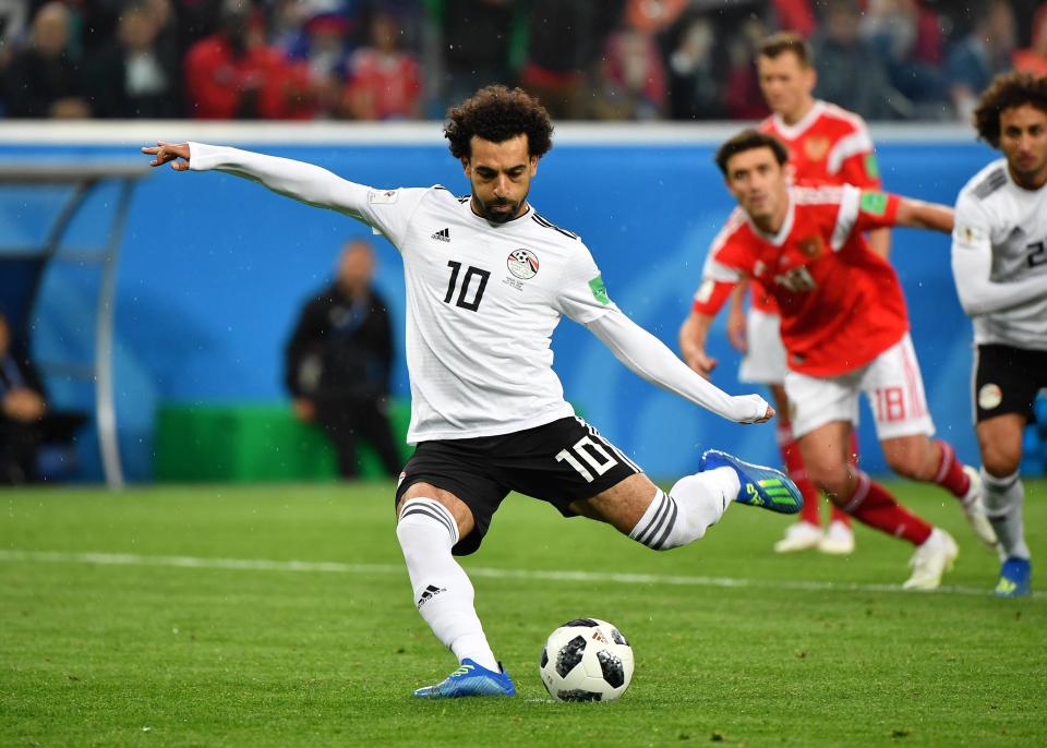  Mo Salah scored Egypt's only goal at the World Cup so far, a penalty against Russia