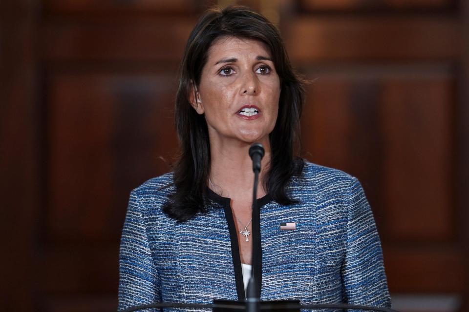  Haley threatened the US would pull out a year ago unless 'essential reforms were achieved'