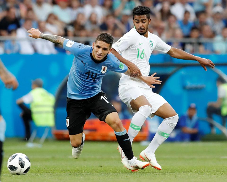  Lucas Torreira helps Uruguay to win over Saudis before praising Arsenal