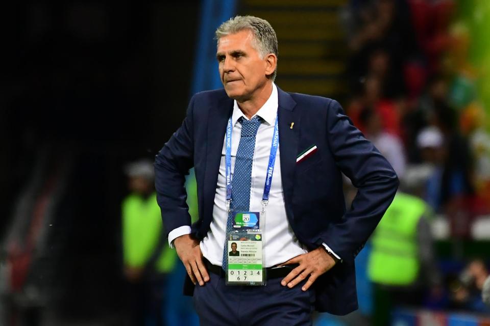  Queiroz was on the touchline for Iran as they nearly got a point against Spain in the second World Cup group game