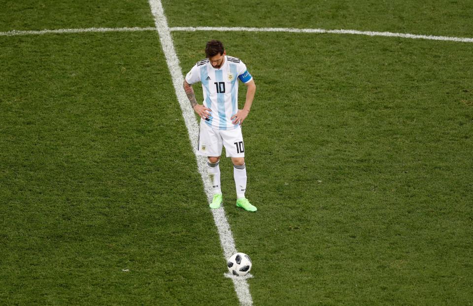  Argentina star Lionel Messi knew his side were up against when they went behind at the start of the second half