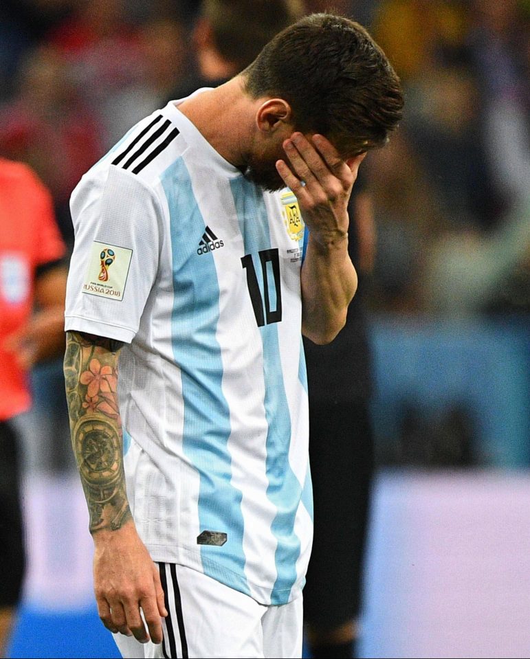  Lionel Messi could not hide his frustration as Argentina struggled