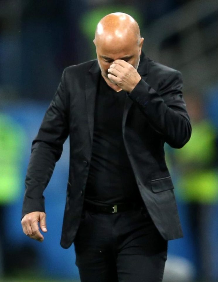  Argentina boss Jorge Sampaoli could not believe the manner in which his side conceded the first goal