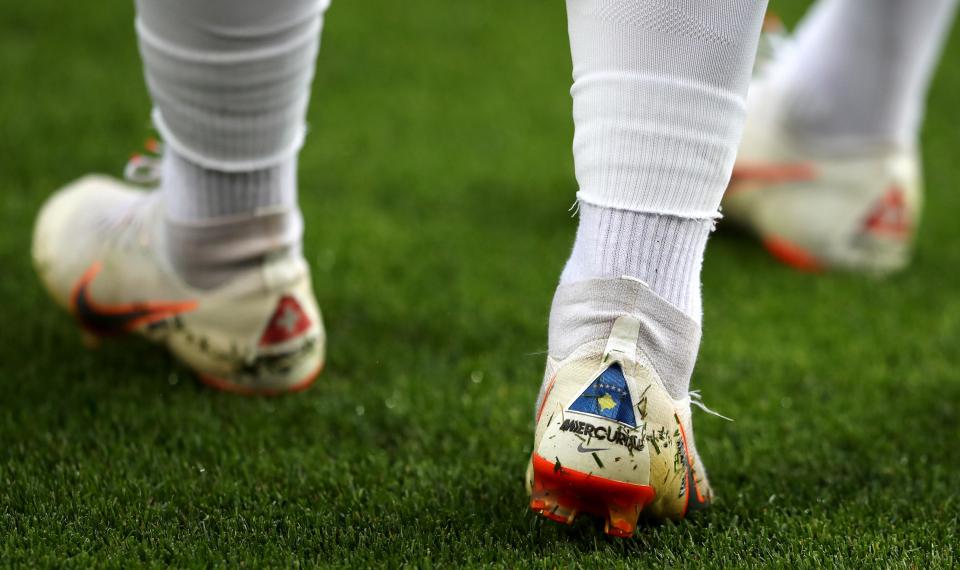  Shaqiri had a flag of Switzerland stitched on to the back of his left boot and the Kosovo flag on his right