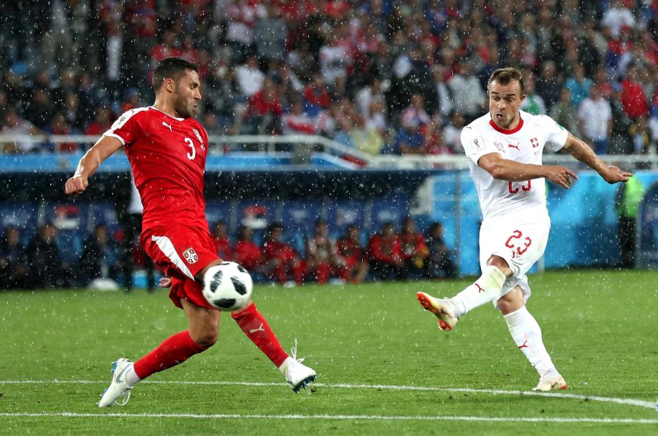  Shaqiri netted a dramatic late winner against Serbia as Switzerland won 2-1