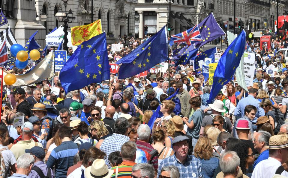  The march is taking place this afternoon from Pall Mall to Westminster