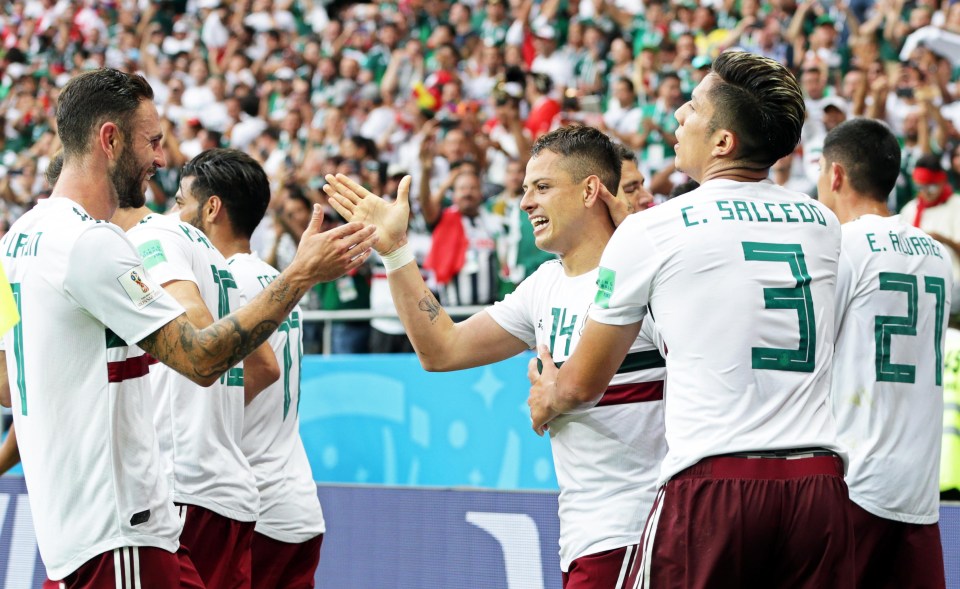 Mexico have won their opening two games in Group F after beating Germany and South Korea