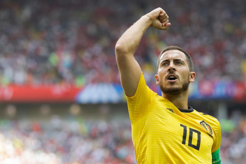  Belgium captain Hazard has scored twice at the World Cup so far