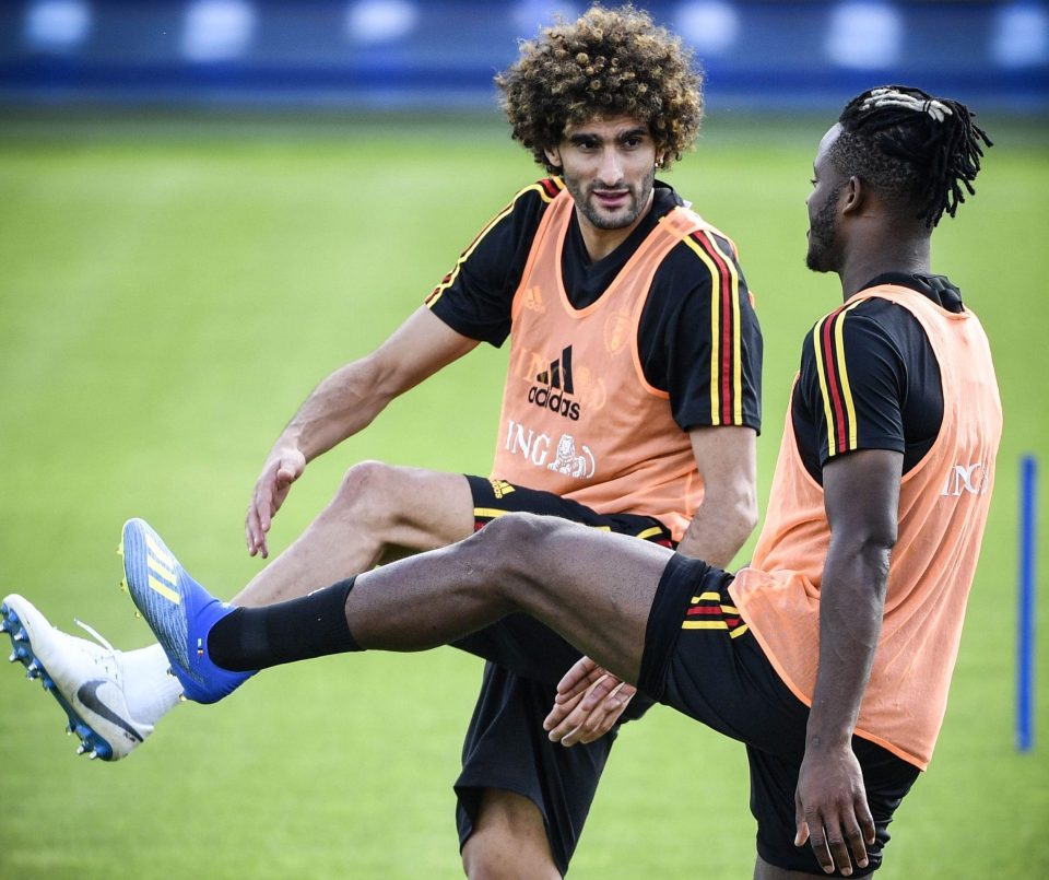 Michy Batshuayi, right, and midfielder Marouane Fellaini are hoping to start against England