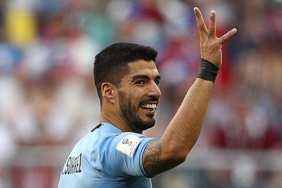  Luis Suarez was of Uruguay's main men in the group stages