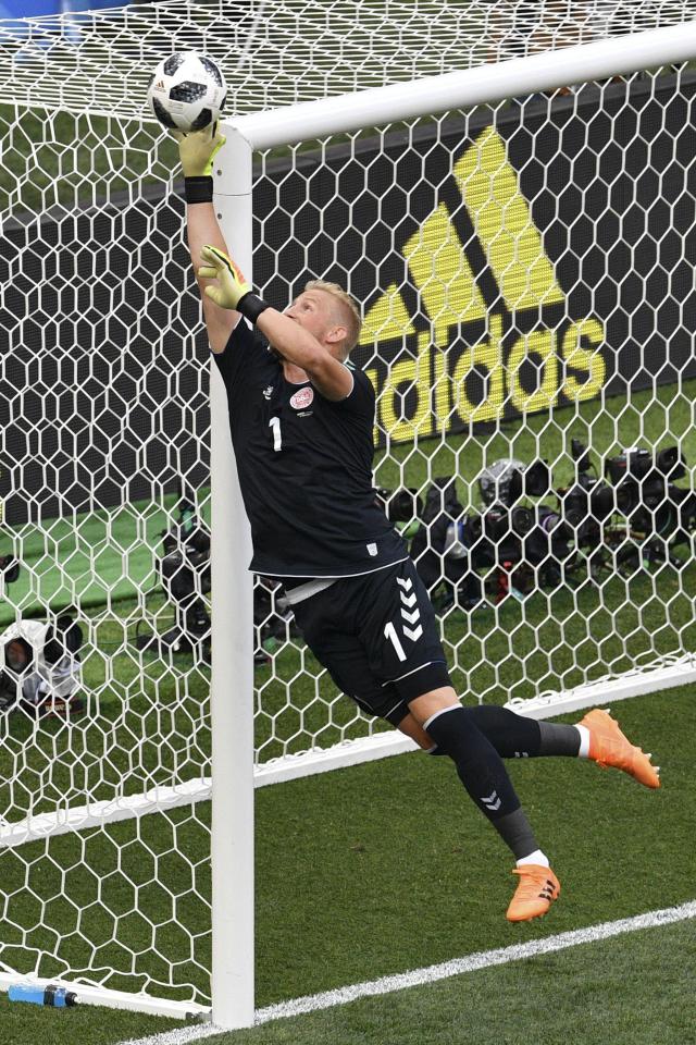 The Danish goalkeeper showed off his impressive reflexes on numerous occasions