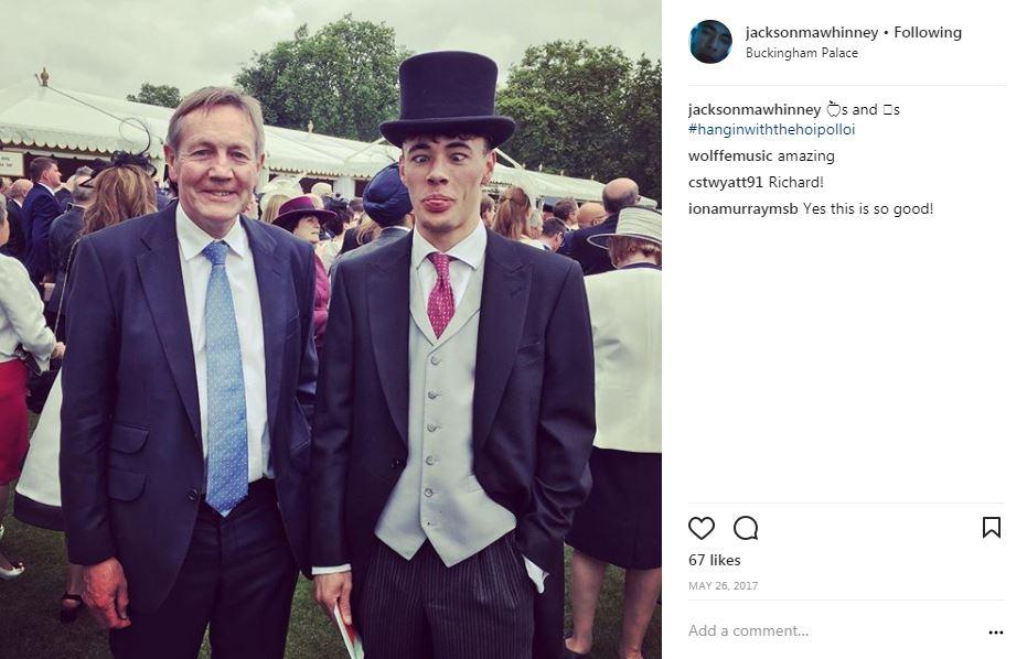  His father, with him at Buckingham Palace, is Richard Mawhinney brother of Brian, former chairman of the Conservative Party