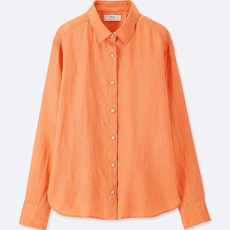  Pair gingham shorts with an orange boyfriend shirt, like this UNIQLO style