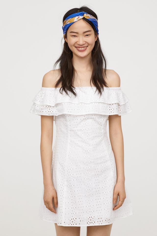  This simple lace mini from H&M is the ideal day dress