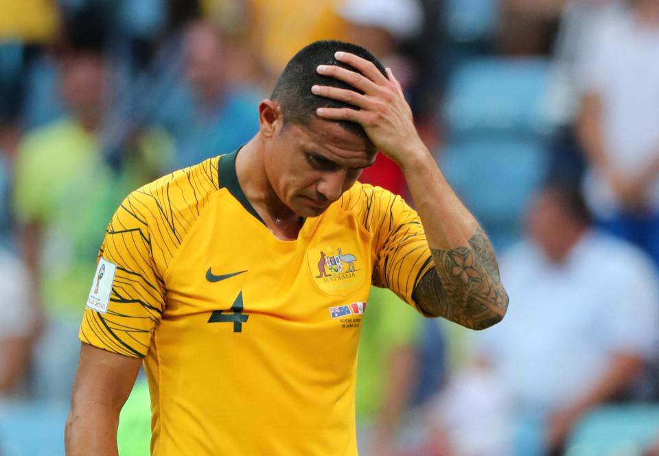 Tim Cahill appeared off the bench for Australia - but there was to be no fairytale out in Russia for the Millwall star