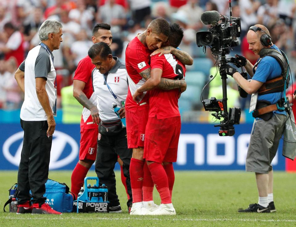 Peru were also exiting the World Cup, but at least finished above Australia in the group