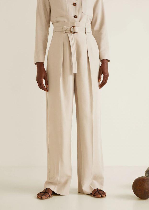  We love the belted detail on these Mango trousers