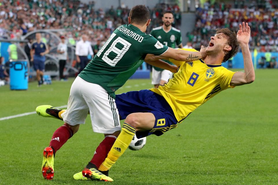  Mexico advanced to the knockout rounds despite being soundly beaten 3-0 by Sweden in the final group game