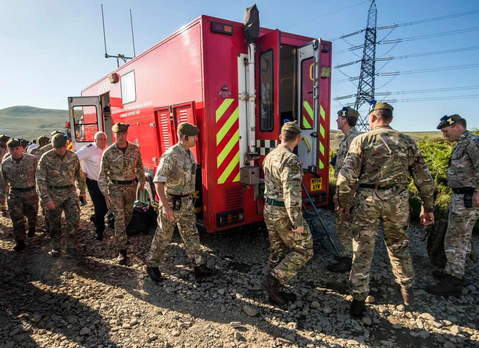 Defence Secretary Gavin Williamson paid tribute to our Armed Forces’ 'professionalism, dedication and sense of duty' as they arrived at the scene