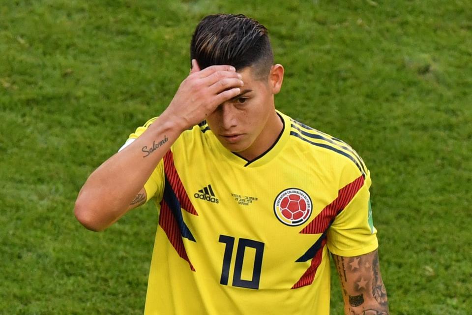  James Rodriguez was taken off after half an hour against Senegal