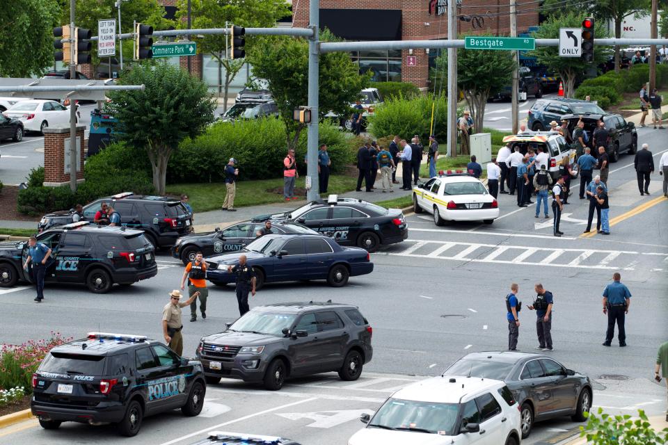  The shooter Jarrod Ramos used a pump-action shotgun, according to police