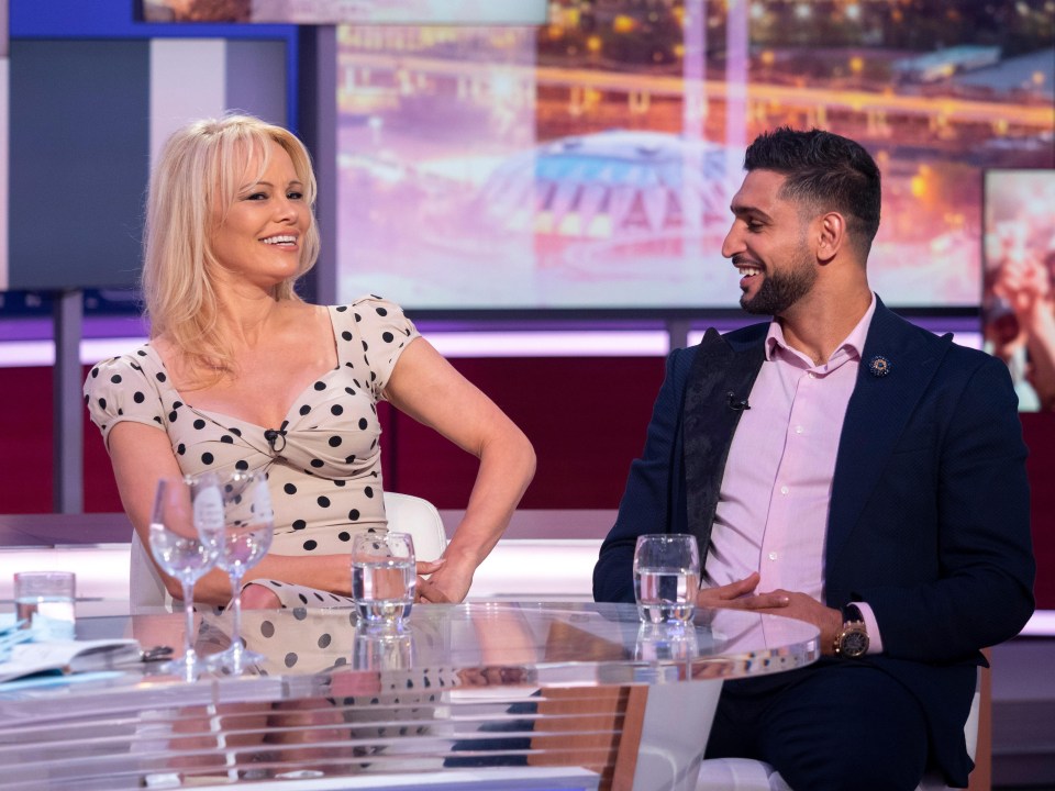 Amir appeared alongside Pamela Anderson on Good Evening Britain