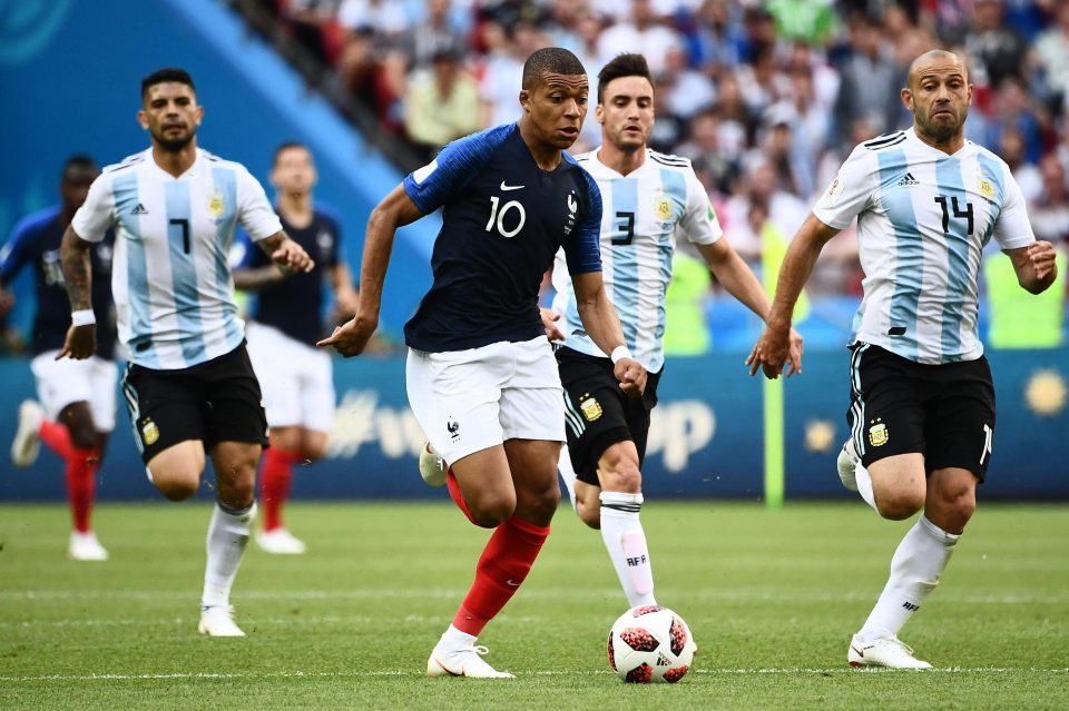 Teenager Kylian Mbappe leaves Argentina players flailing behind him in arguably the best run of the tournament so far