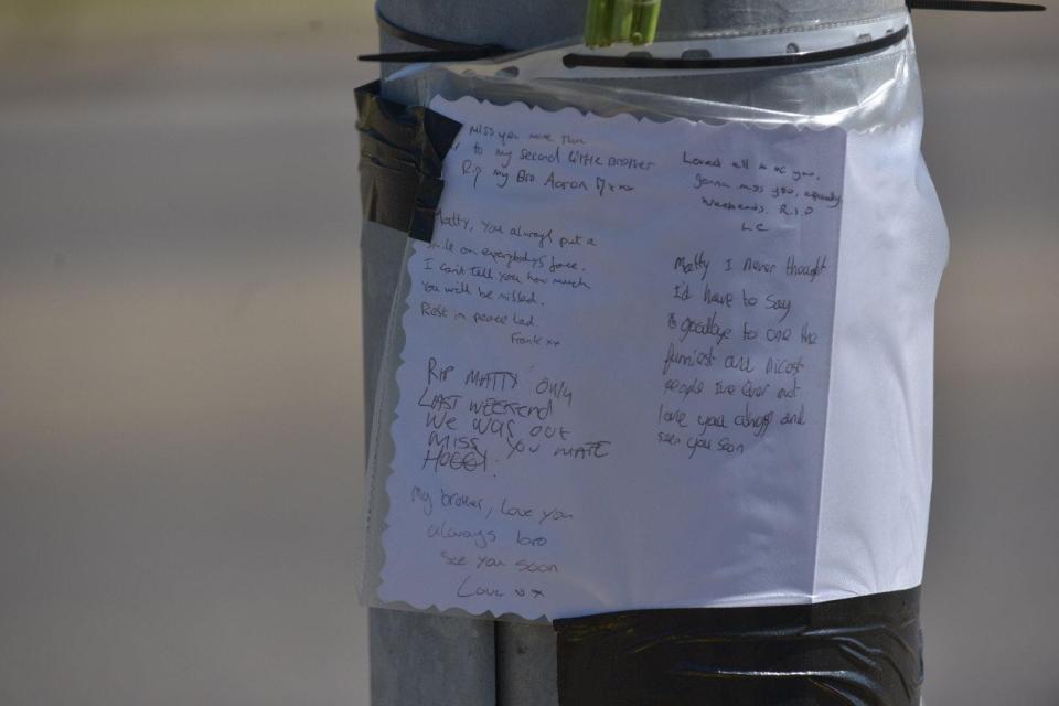  Touching tributes were left by friends and family to the young victims