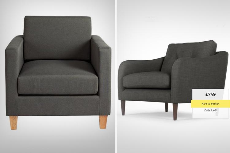  Made's [right] looks almost identical to Argos' budget version of an armchair