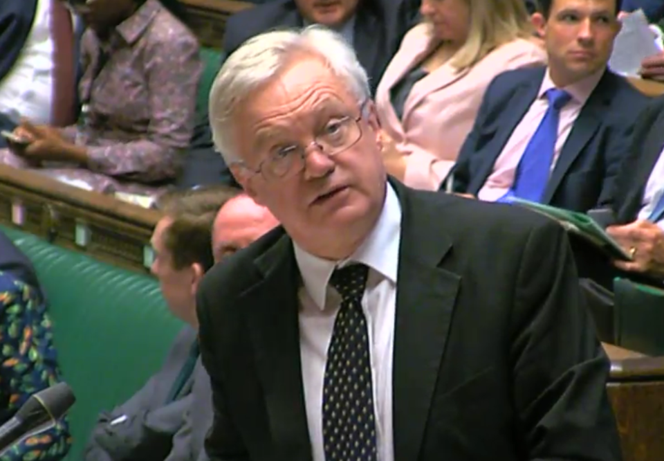  Brexit Secretary David Davis speaking in the House of Commons today