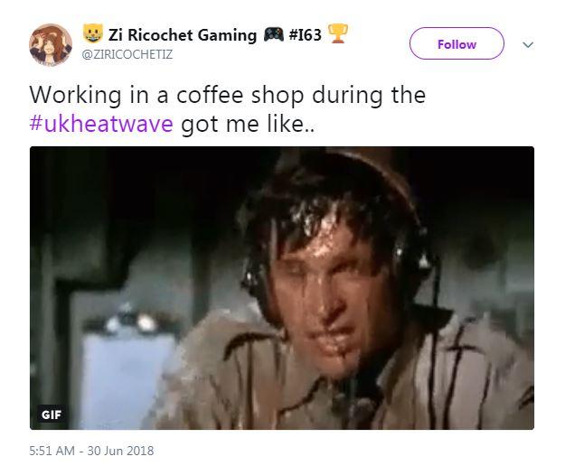  Another shared their experience working in a coffee shop in the sizzling heat