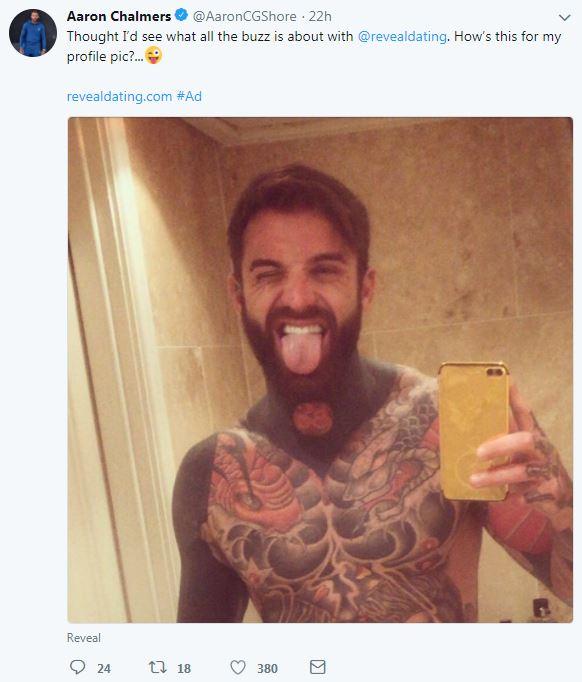  Aaron Chalmers has sparked rumours he's split with his girlfriend after posting this on social media